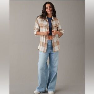 American Eagle Outfitters This Feels Seriously Lived In Fall Plaid Flannel